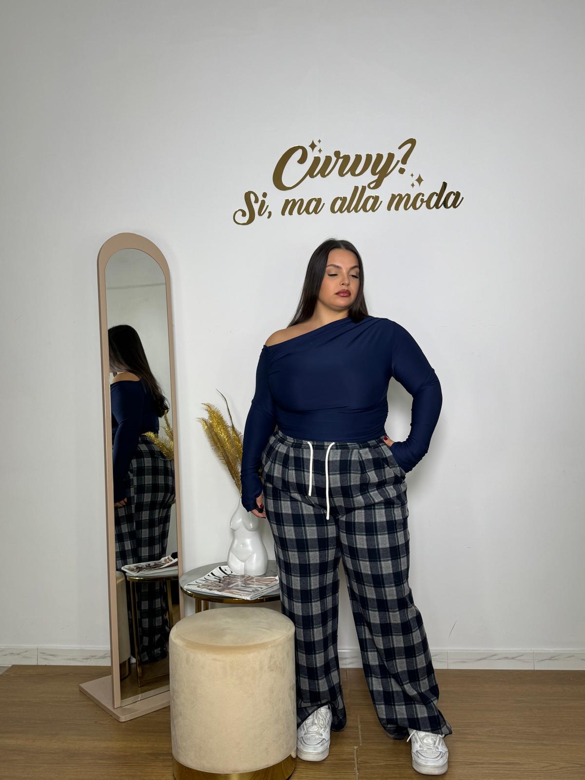 Pantatuta Quadri Blu