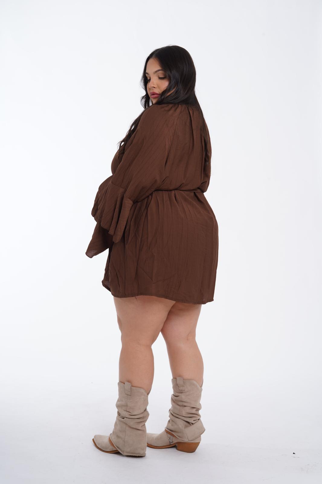 Robe Samantha marron