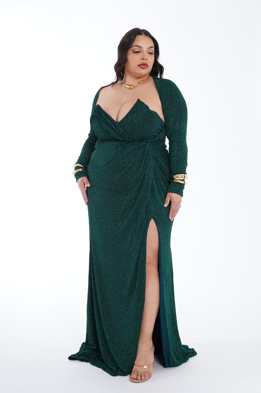 Élégante robe verte Montecarlo