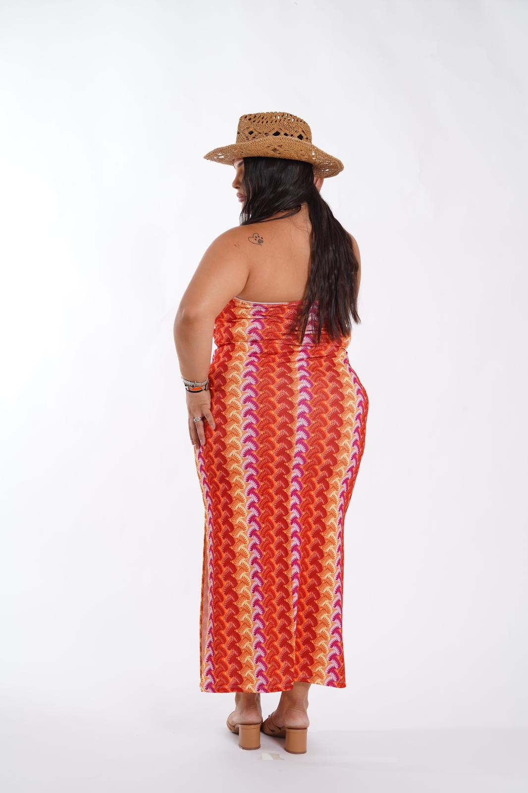 Dress a fascia Stella arancione