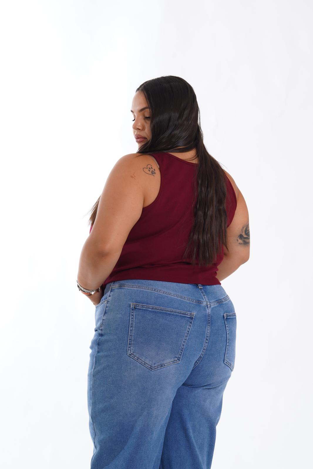 Canotta basic crop Anthea bordeaux