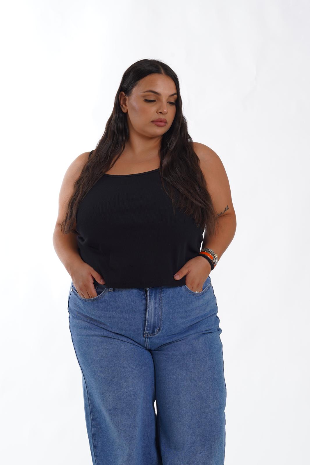 Canotta basic crop Anthea nero