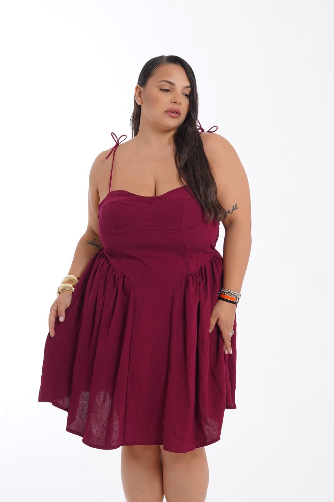 Dress a bambolina Gloria bordeaux