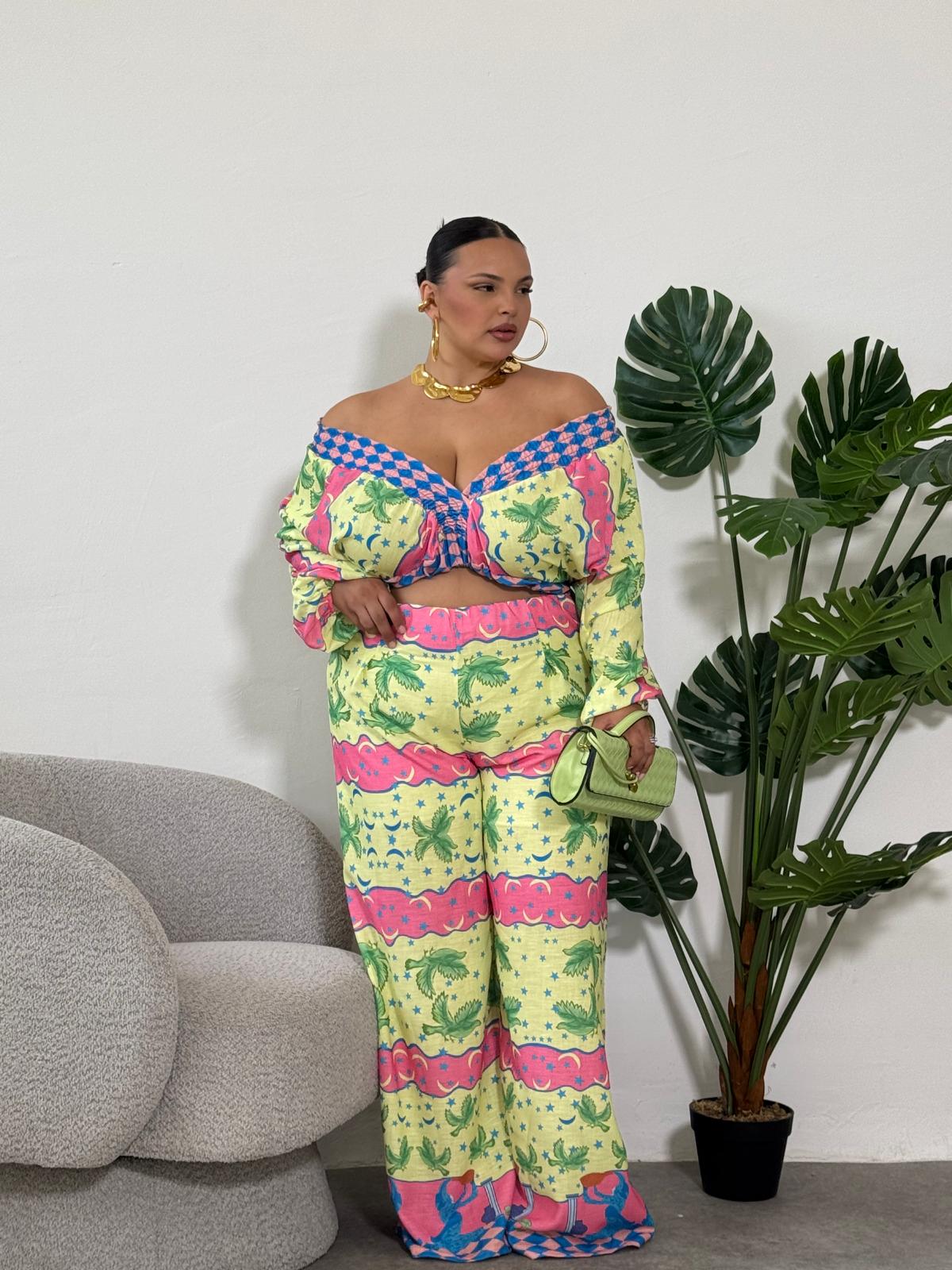 Coordinato Unique Fantasy verde\blu\rosa