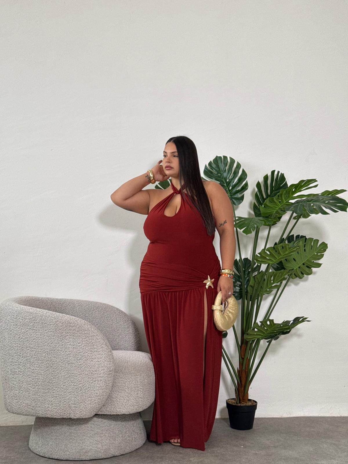 Dress Elegant Stella ruggine