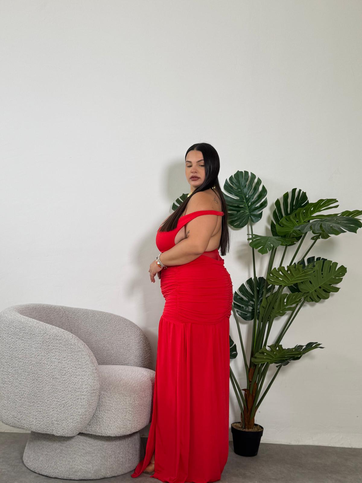 Dress Japan Velato rosso