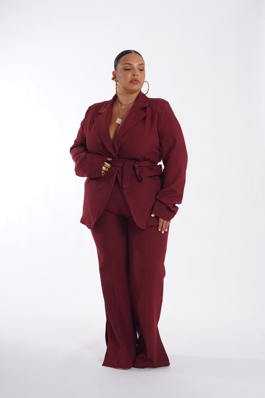 Tailleur Daniela bordeaux