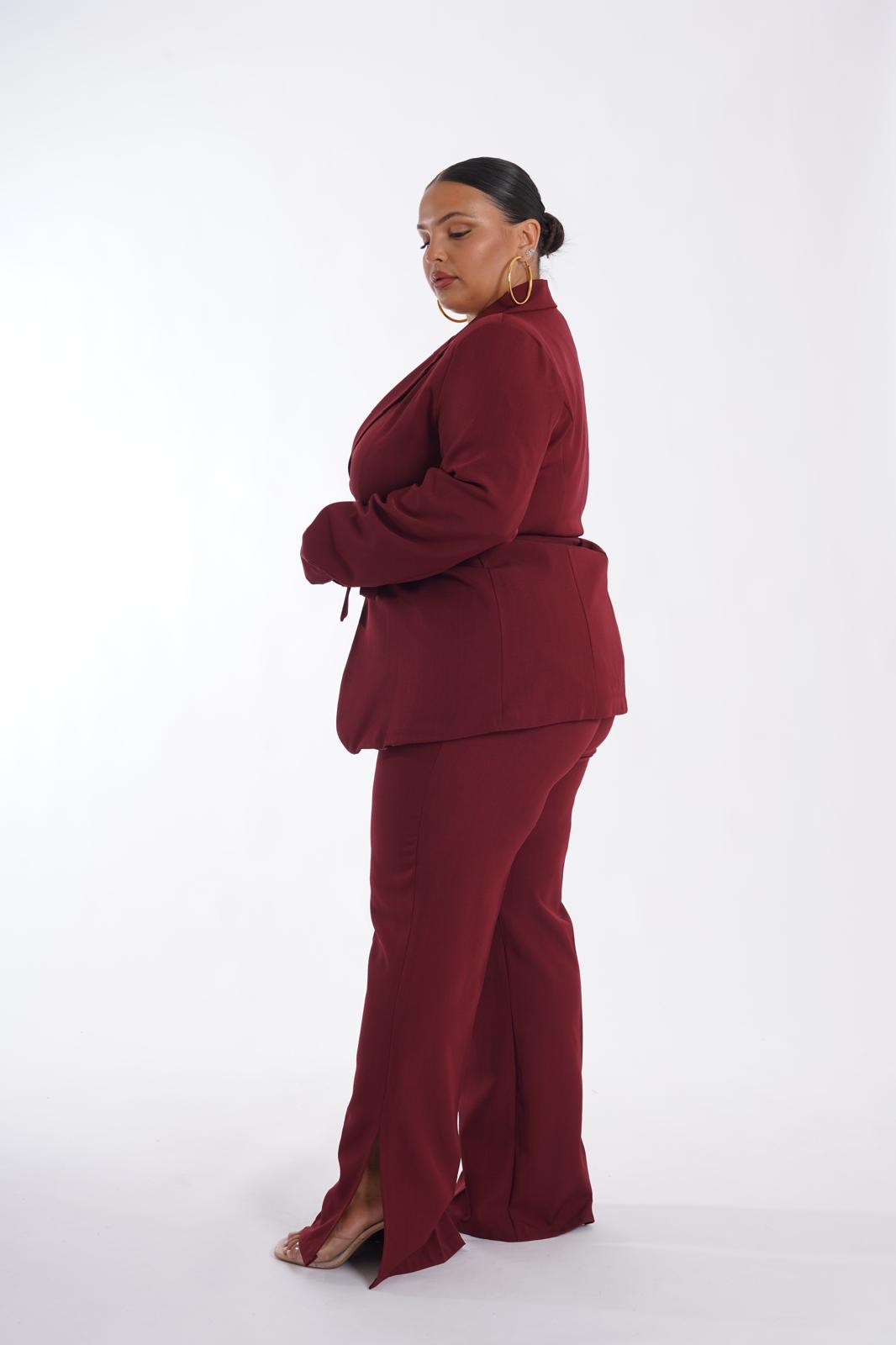 Tailleur Daniela bordeaux