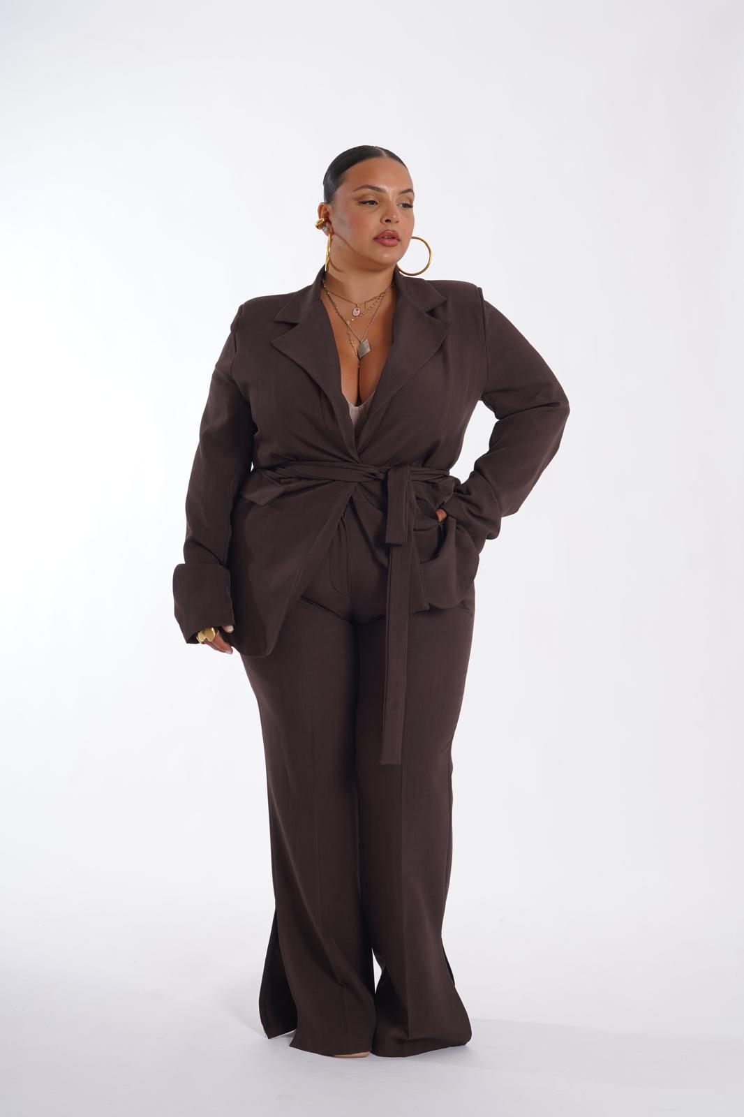 Tailleur Daniela marrone scuro