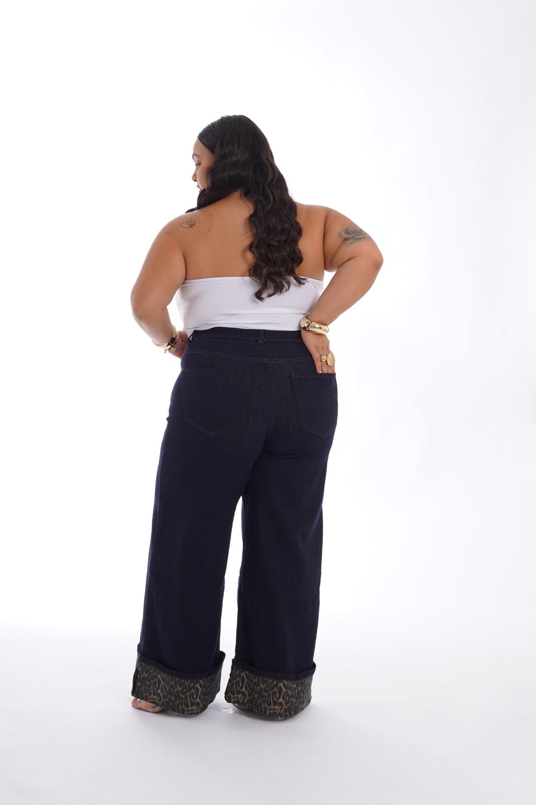 Jeans lavaggio scuro Leopard 0029