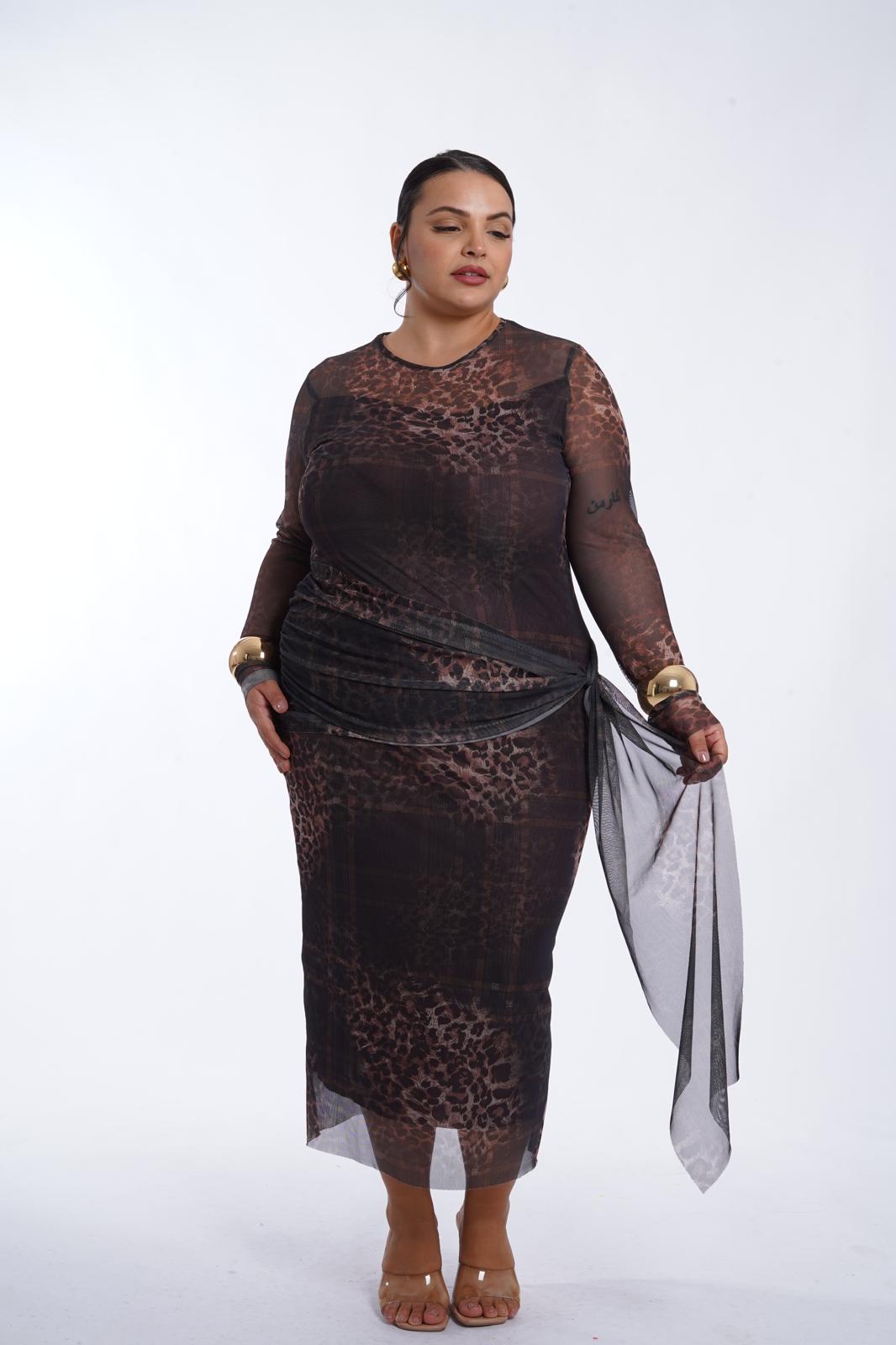 Abito Fabrizia maculato nero