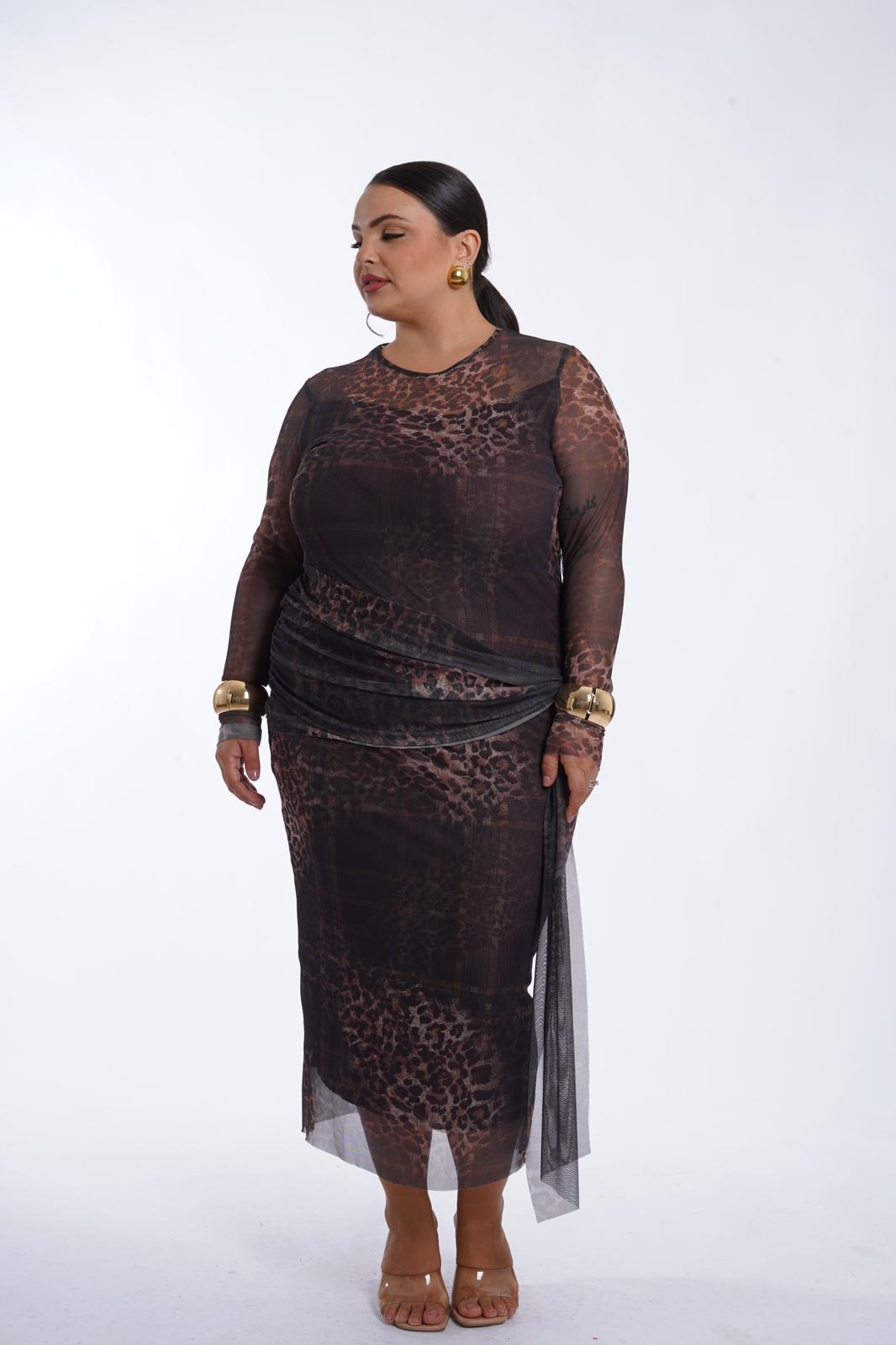 Abito Fabrizia maculato nero