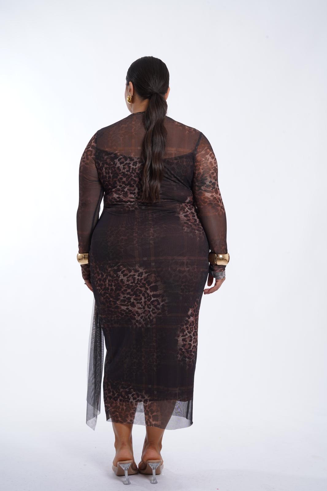 Abito Fabrizia maculato nero