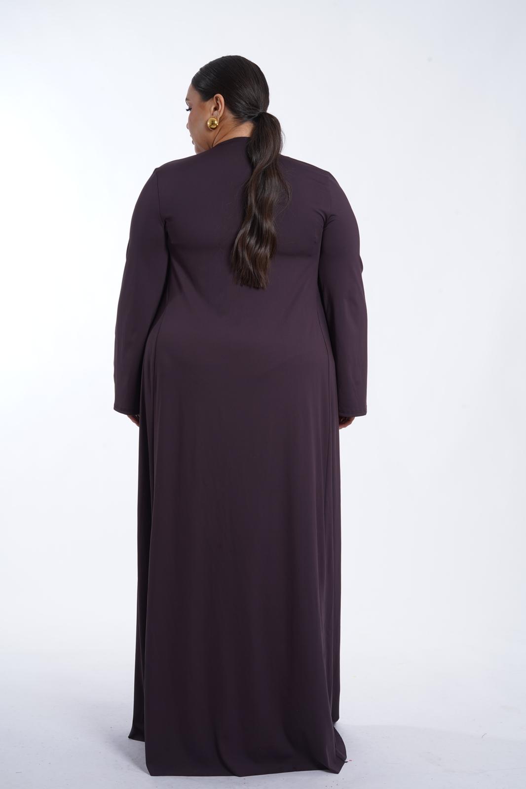 Coordinato dress+kimono Giuly marrone