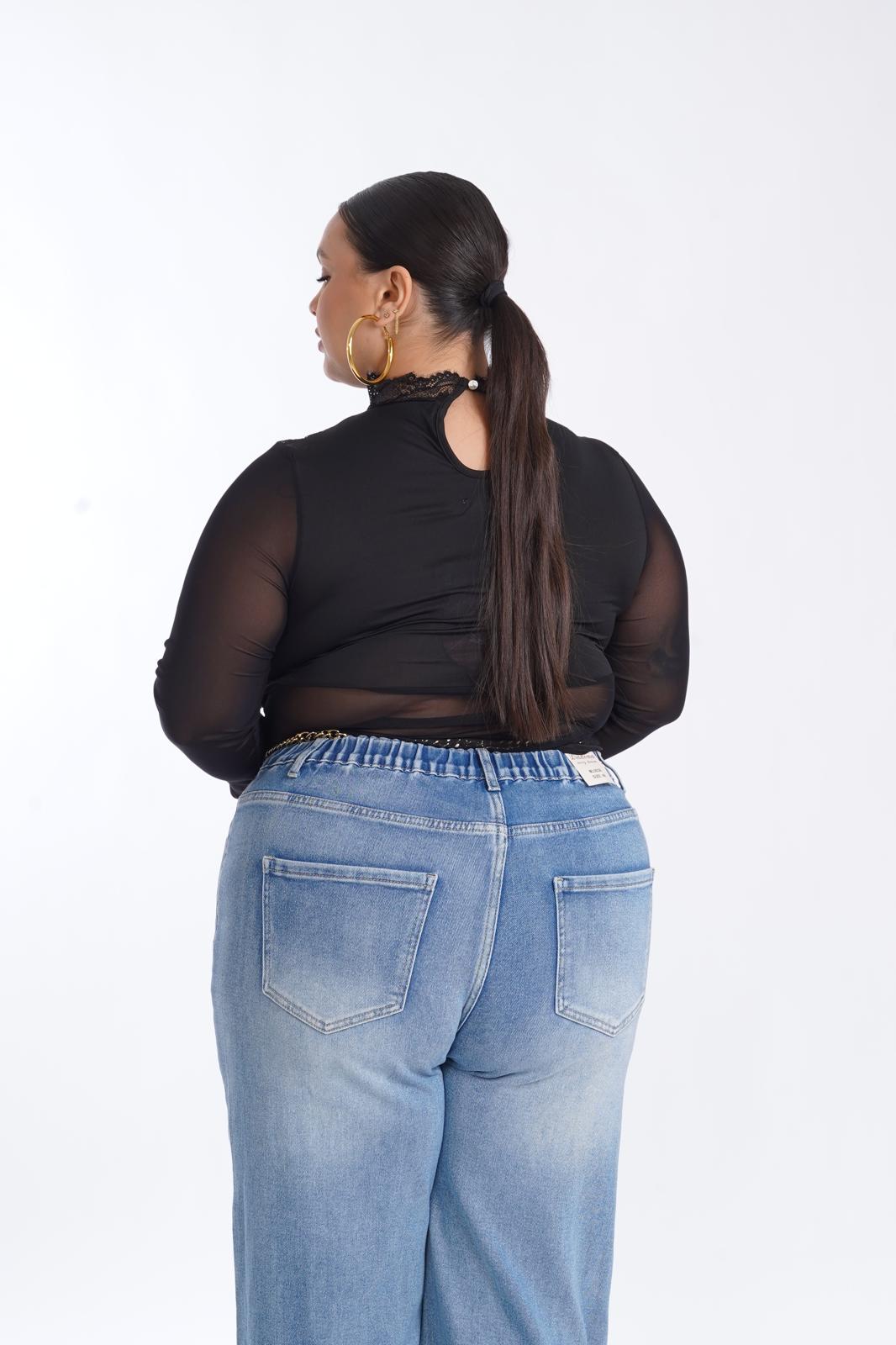 Body Heart in pizzo 003 nero