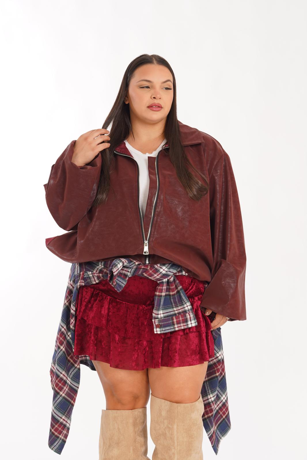 Culotte con balze Brigitte bordeaux