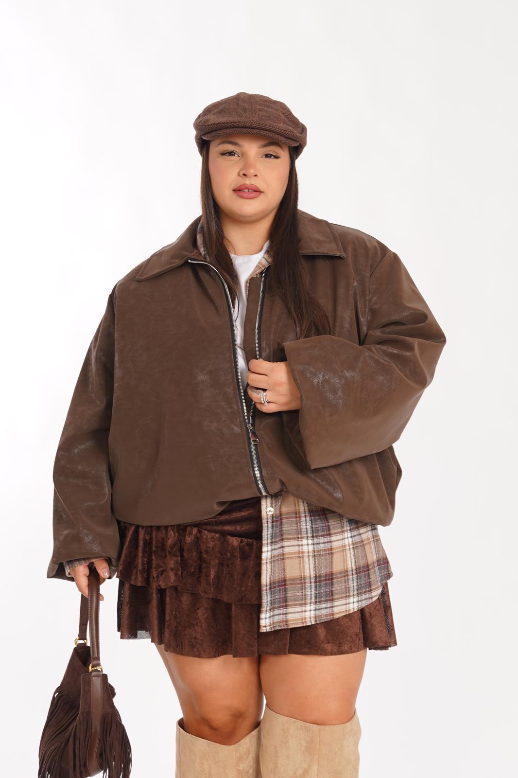 Bomber Delia marrone