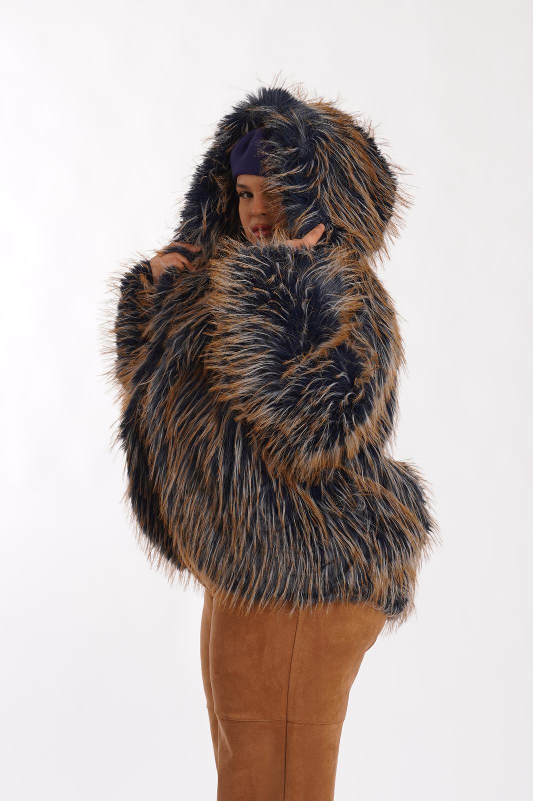 Pelliccia Sankt Moritz blu