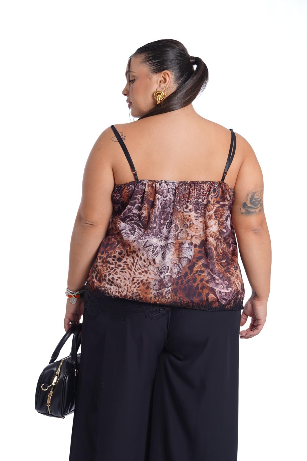 Top Safari in raso e pizzo spotter