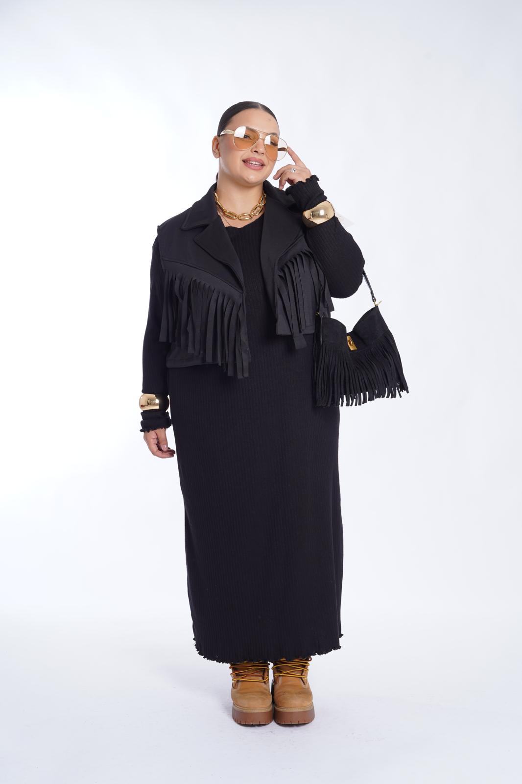 Coordinato Dress + Gilet nero