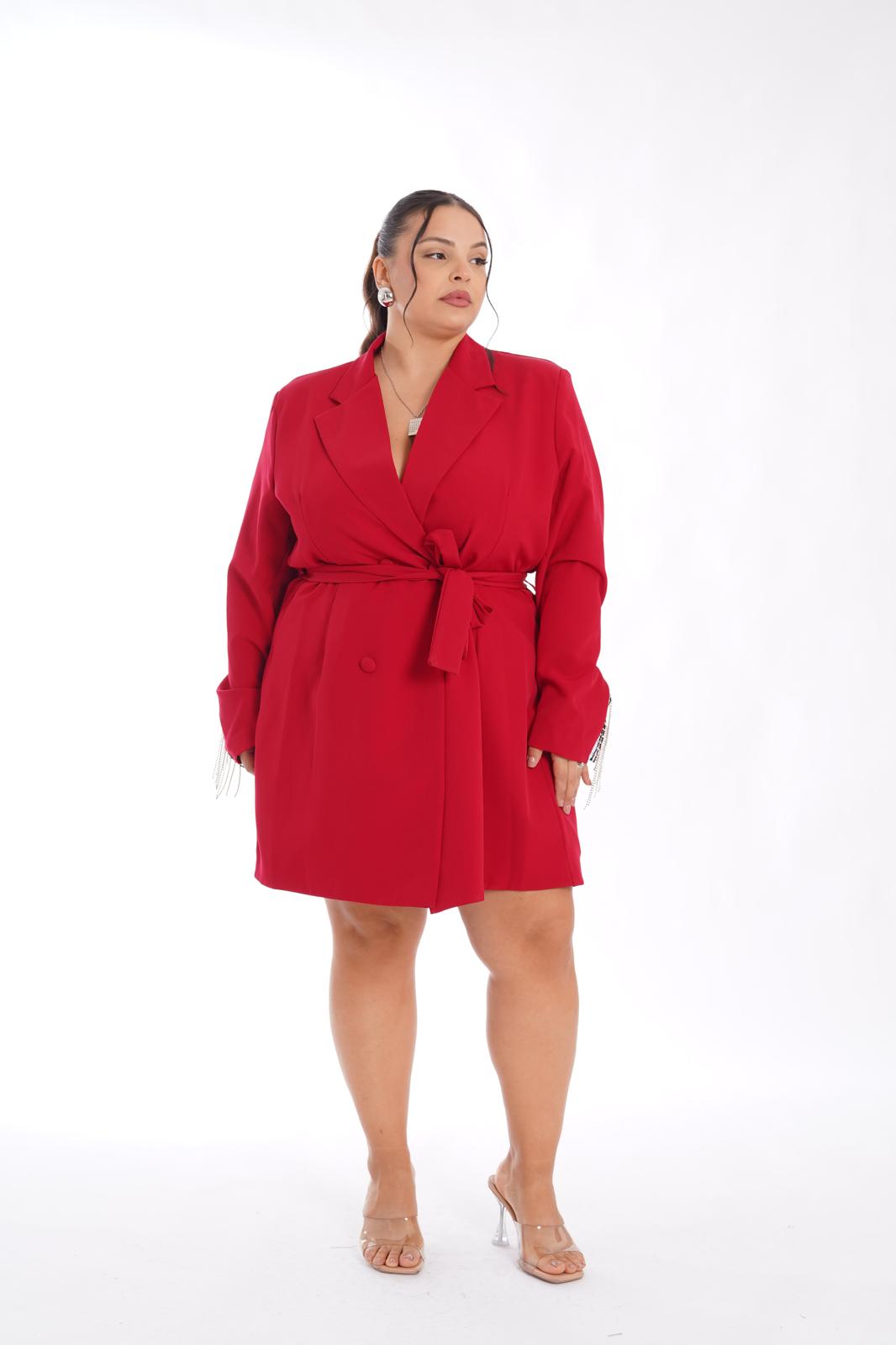 Dress Giacca Shine rosso