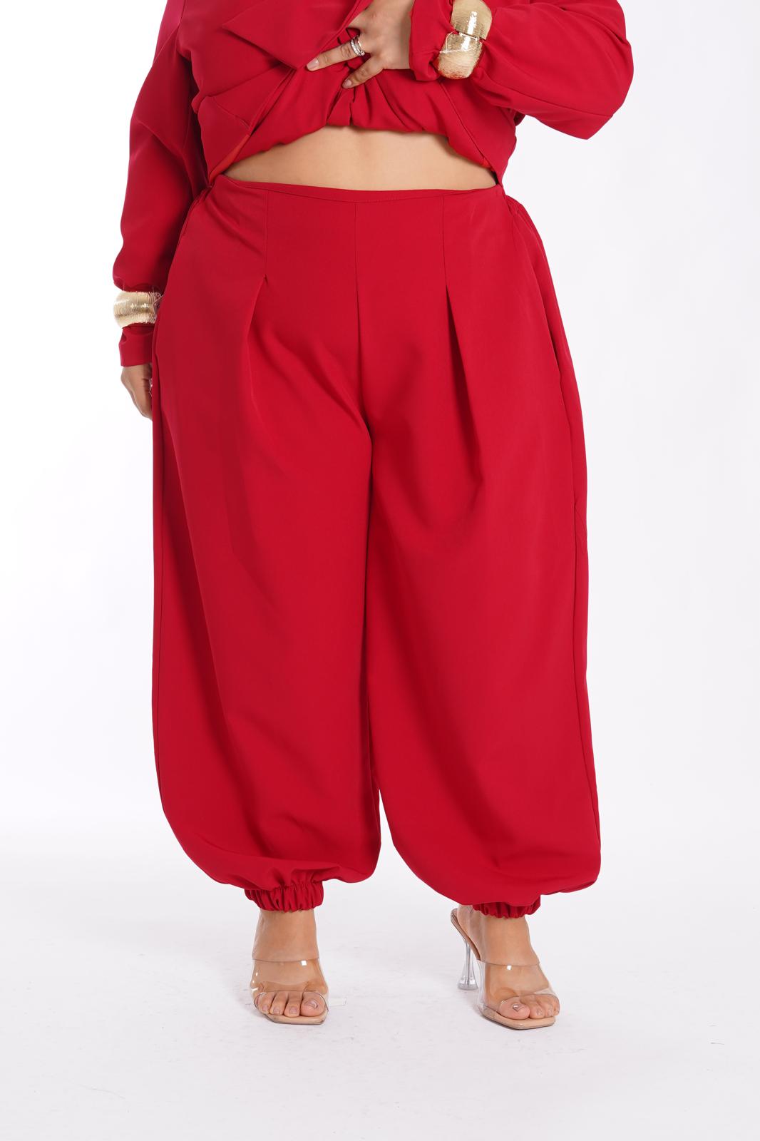 Pantalone Leaves rosso