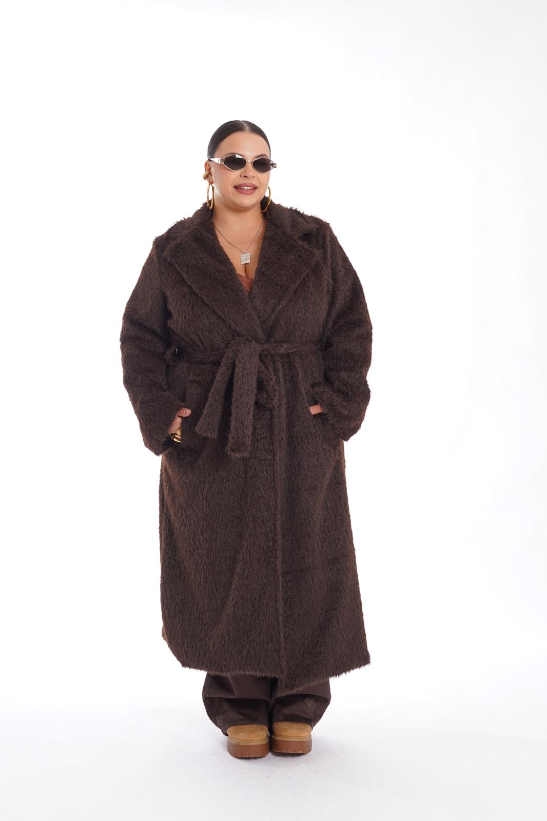 Cappotto Peluche marrone