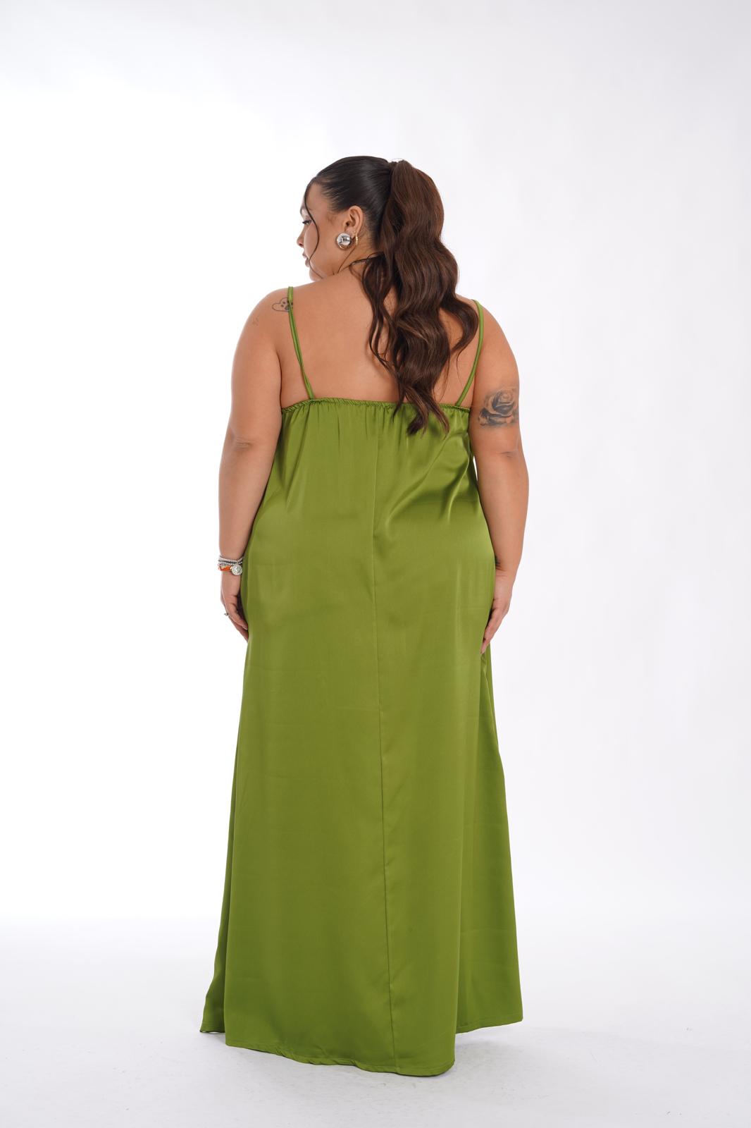 Dress lungo Lady Woman verde