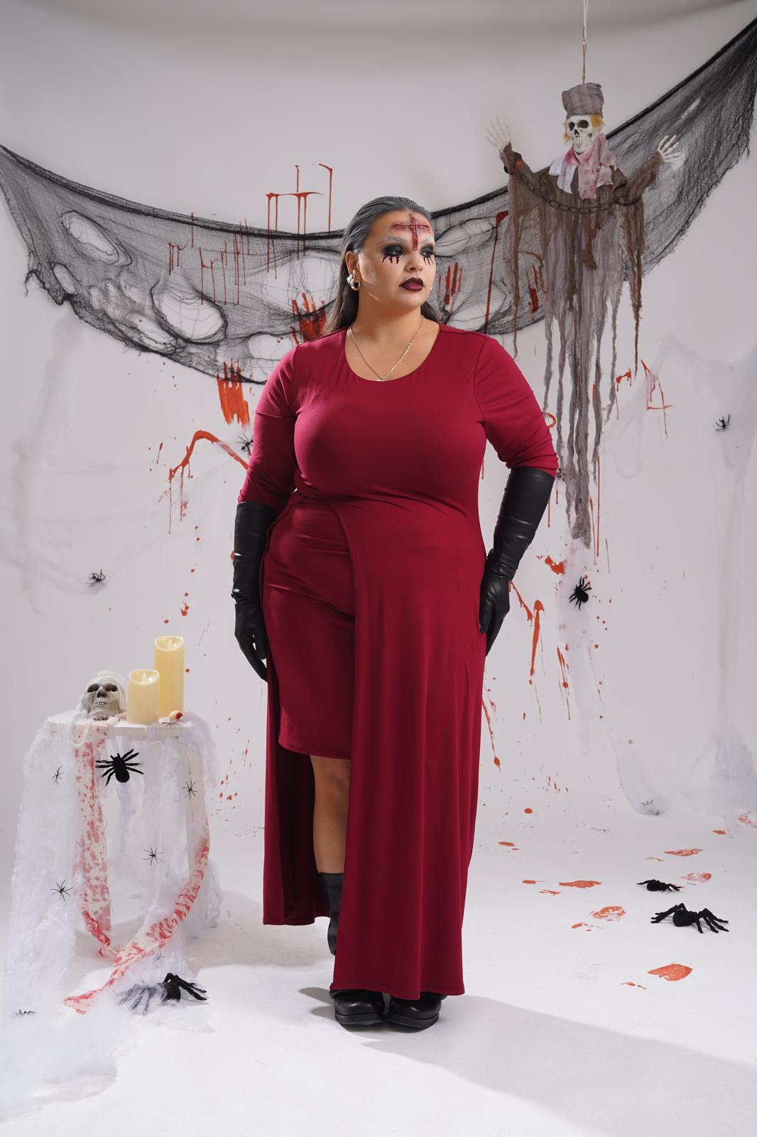 Dress Silver bordeaux