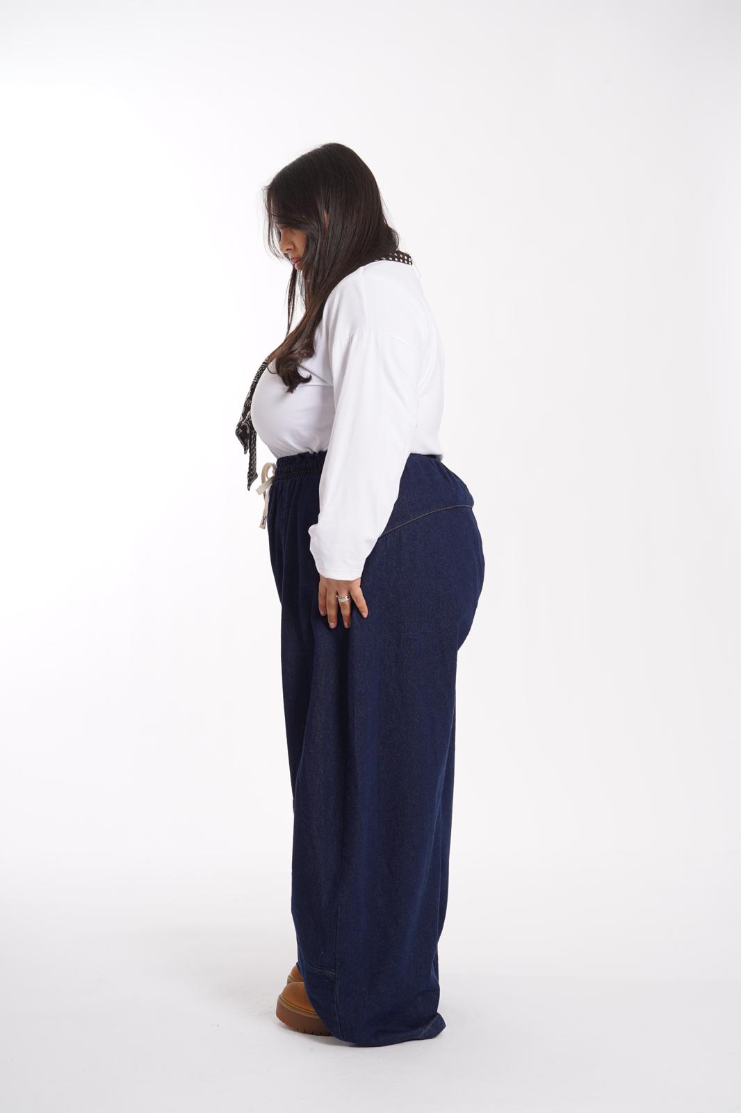 Pantalaccio in Denim Roman blu