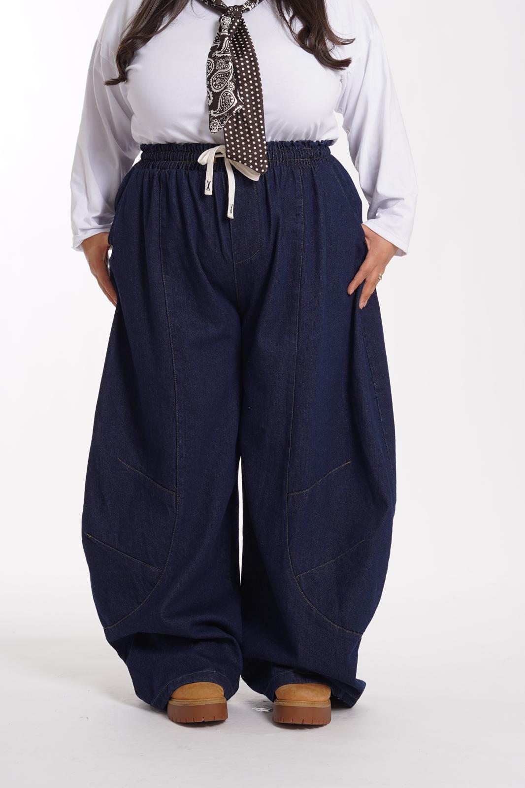 Pantalaccio in Denim Roman blu
