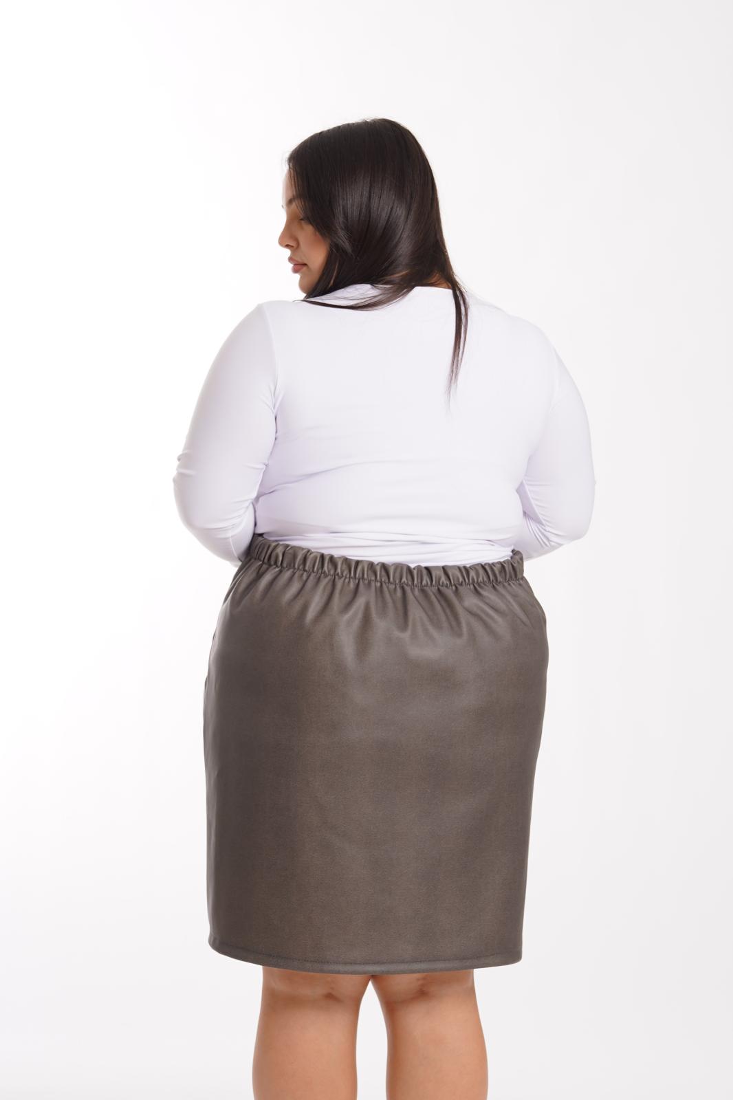 Gonna In Ecopelle Butterfly grigia