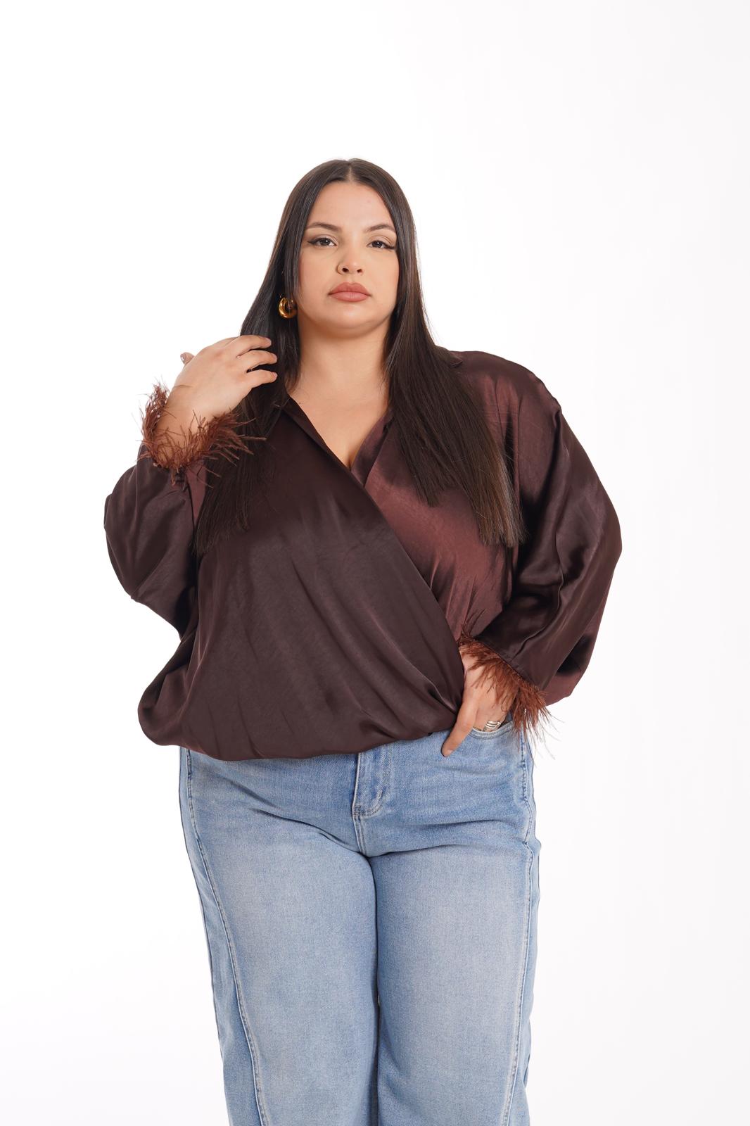Blusa Piume marrone