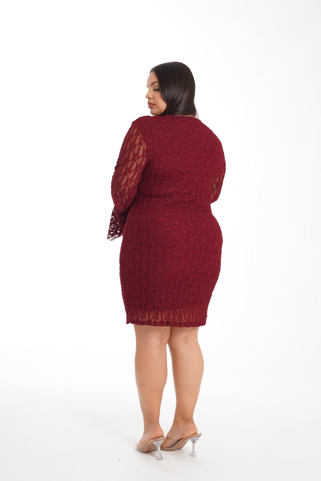 Dress Greta in pizzo bordeaux