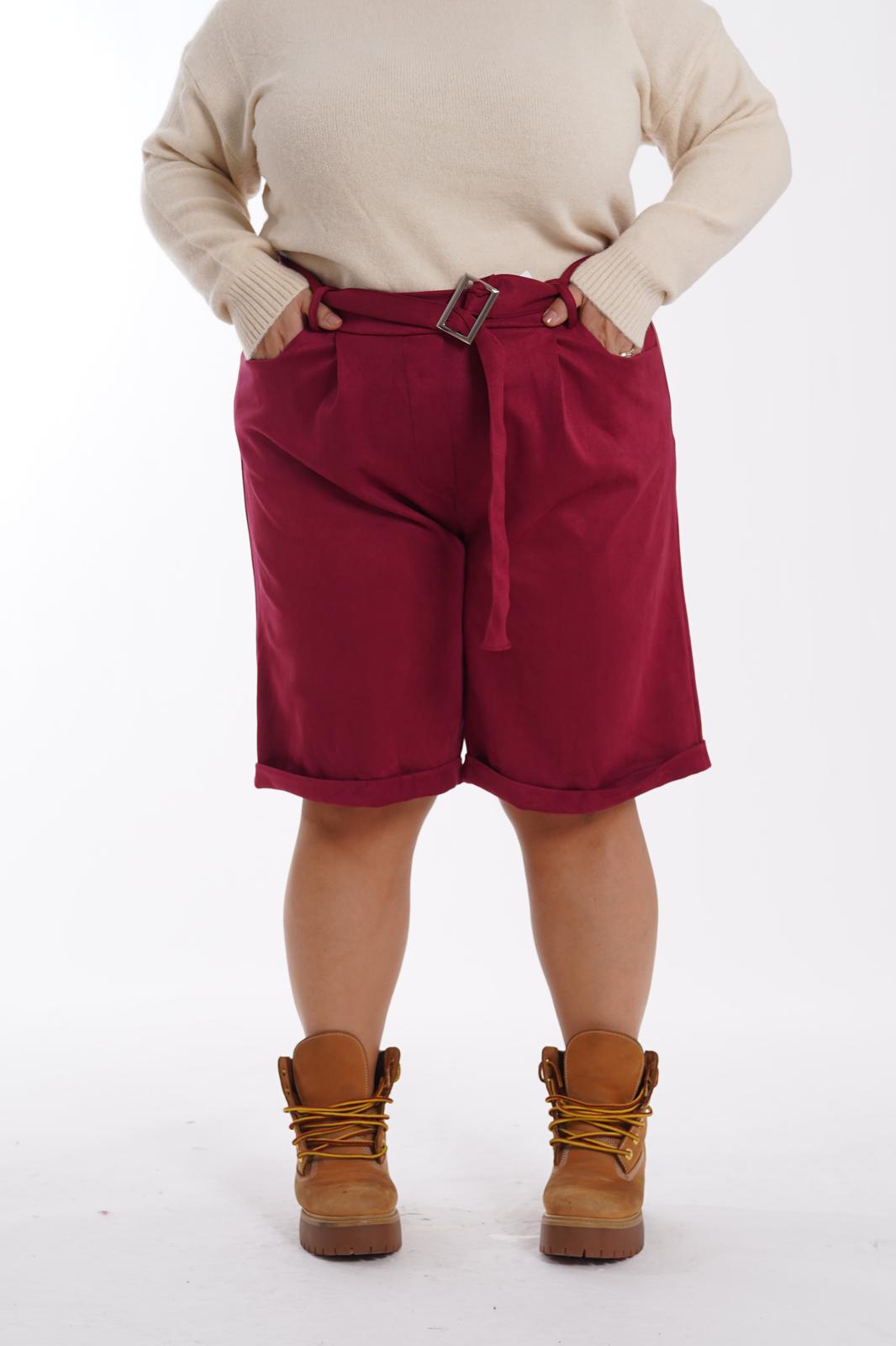 Bermuda Scamosciati Veronica bordeaux