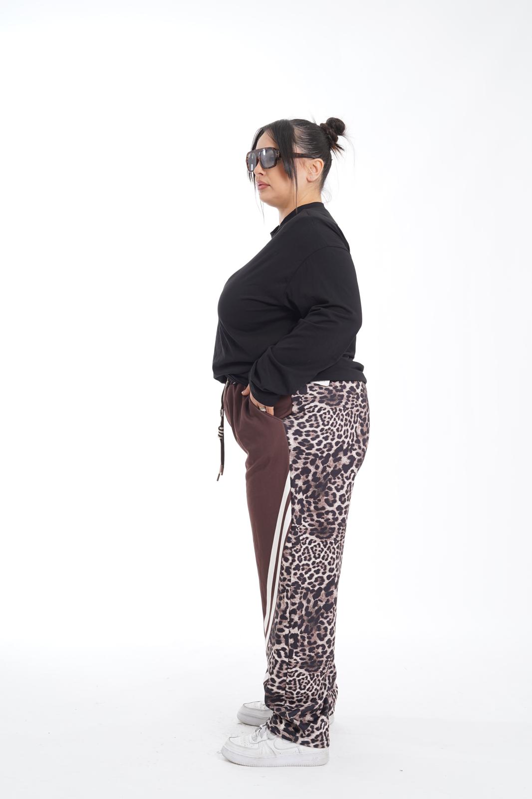 Pantalone Styling Leopardato marrone