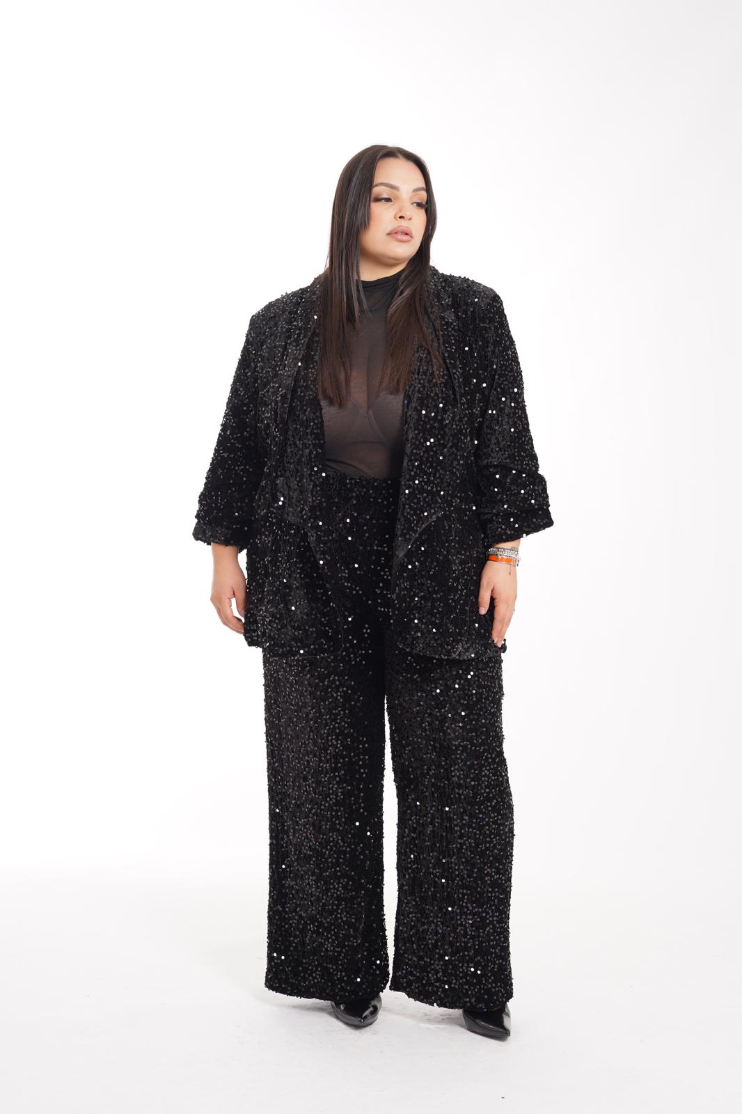 Giacca Paillettes Club nero