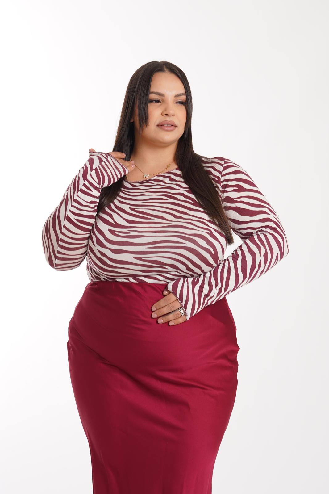 Maglia In Cashmere Zebrata Rossa