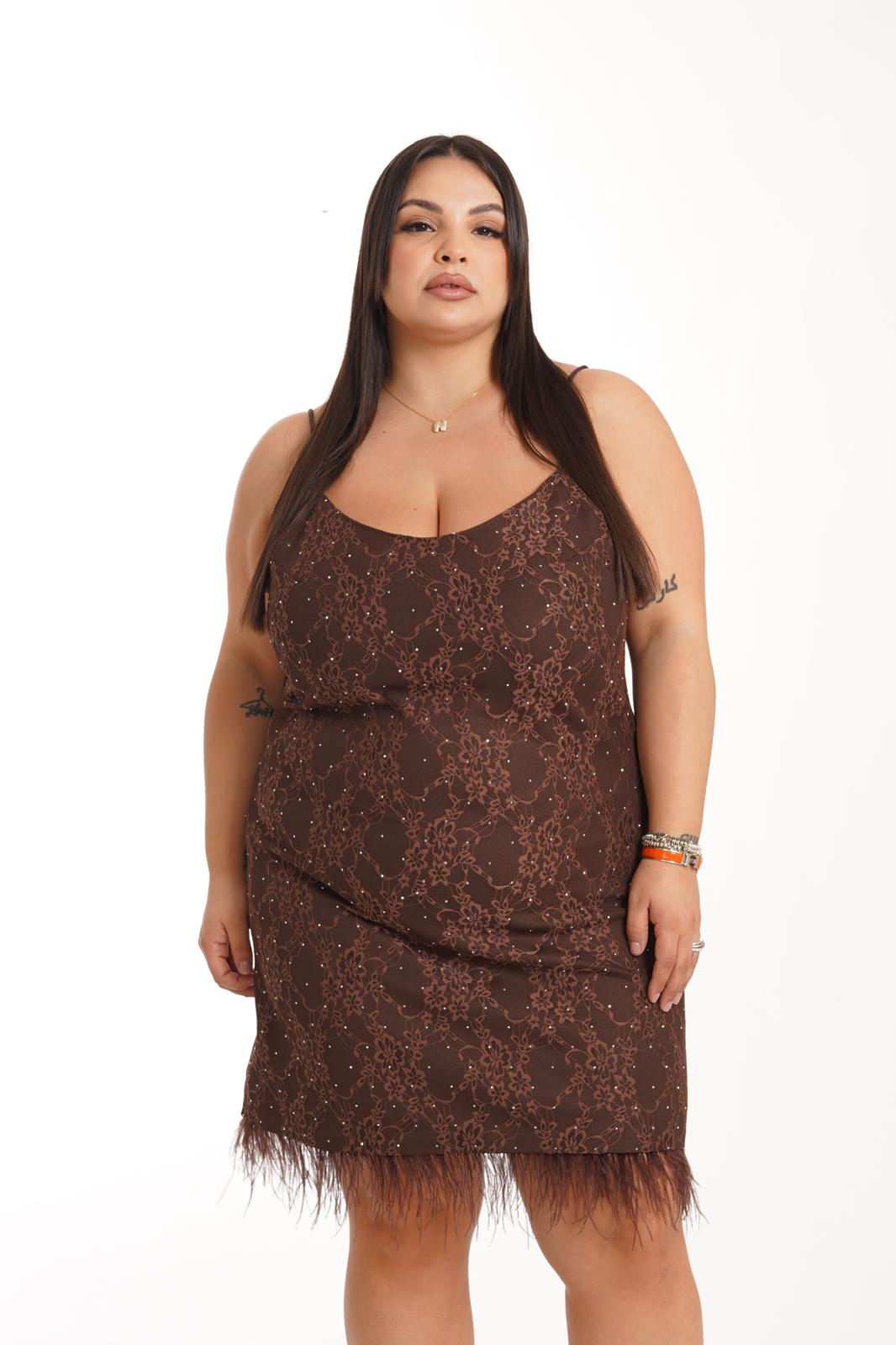 Dress in pizzo Meraviglia marrone