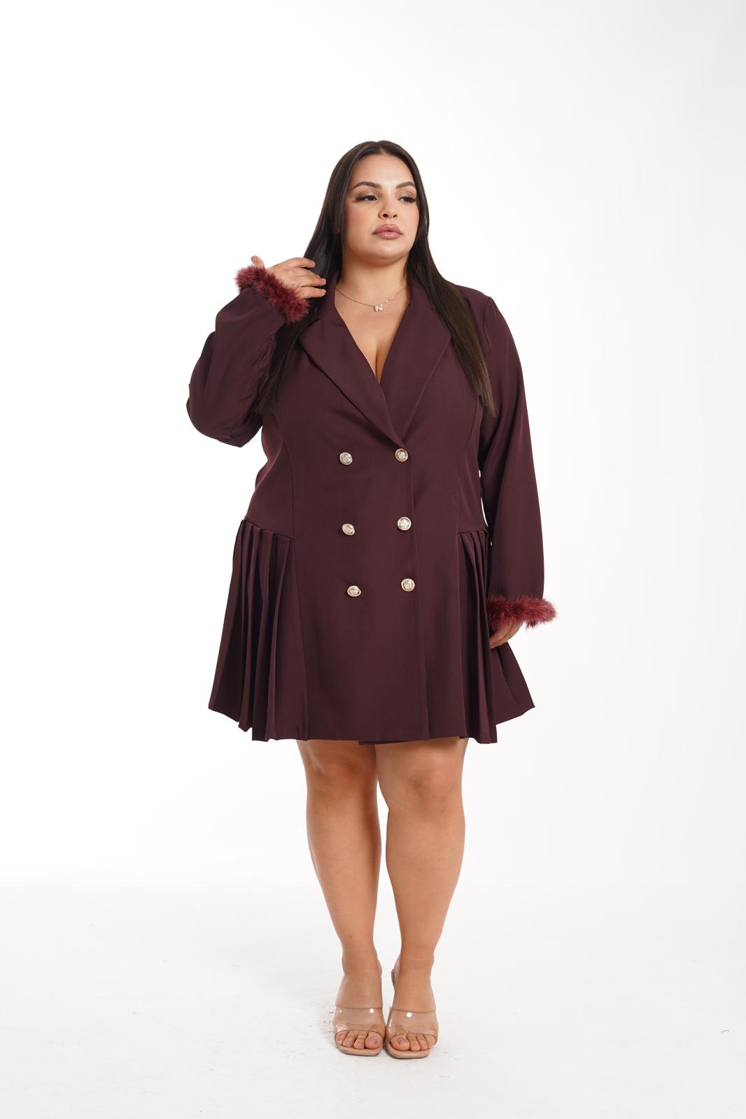Dress Piuma Gold bordeaux