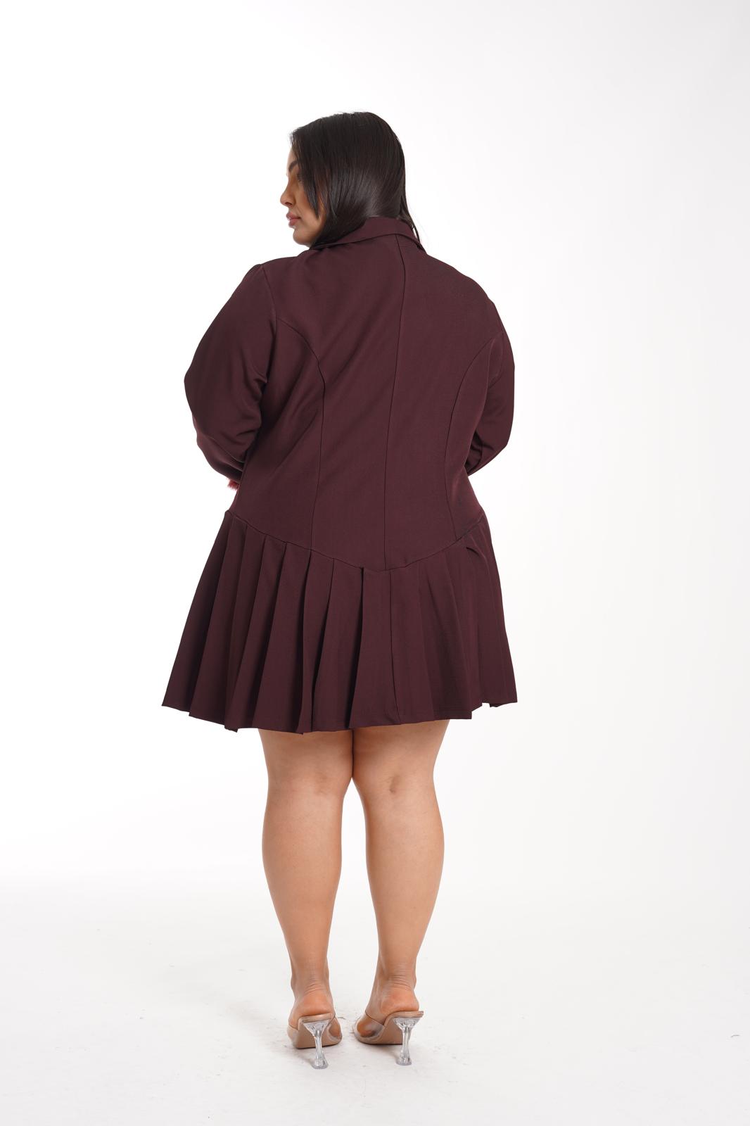 Dress Piuma Gold bordeaux