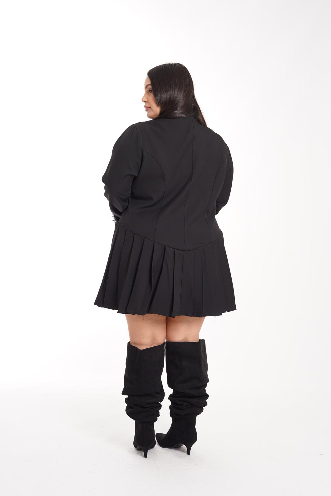 Dress Piuma Gold nero