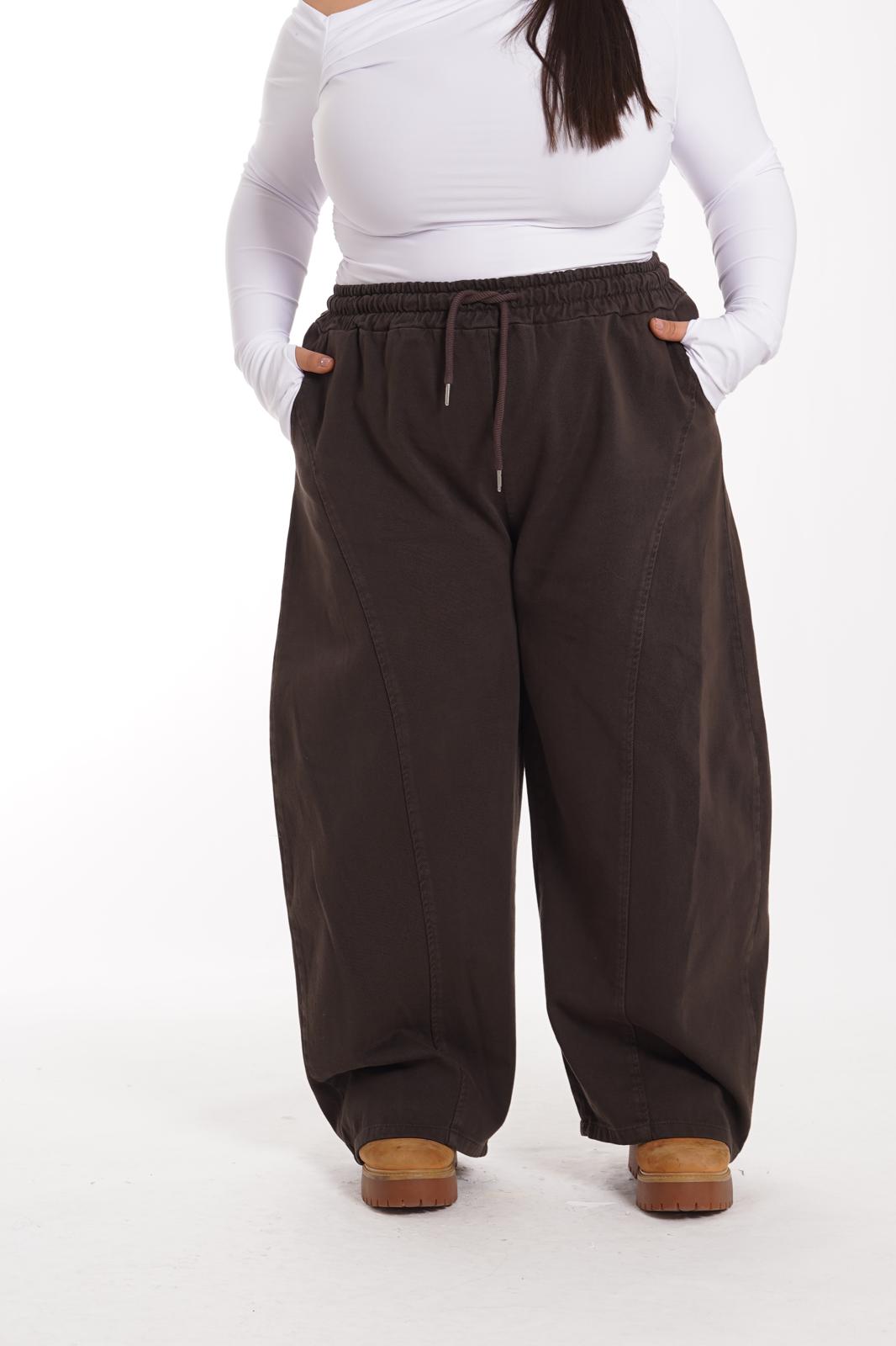 Pantalaccio denim Marghe marrone