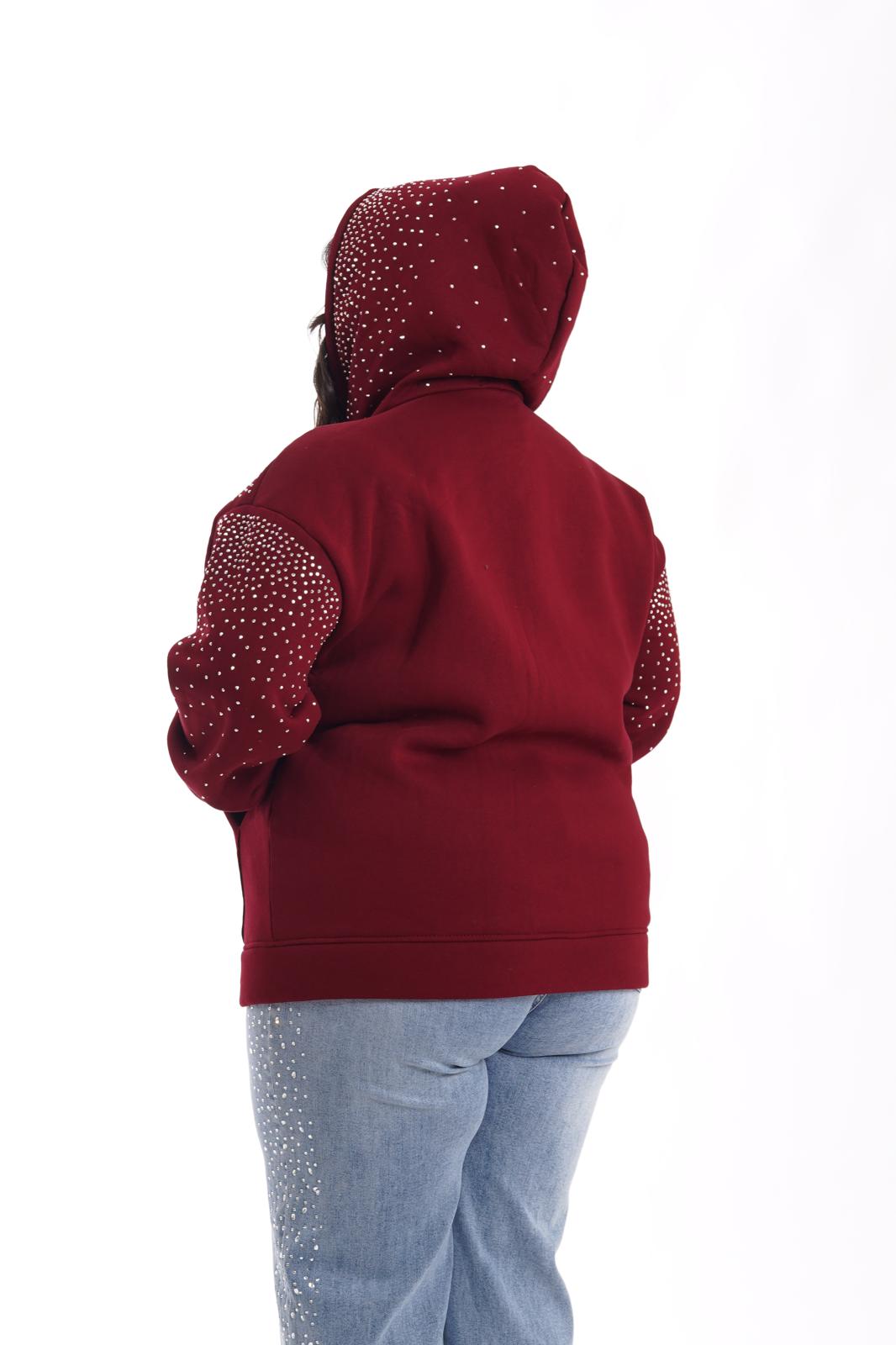 Maxi felpa Monte Carlo bordeaux