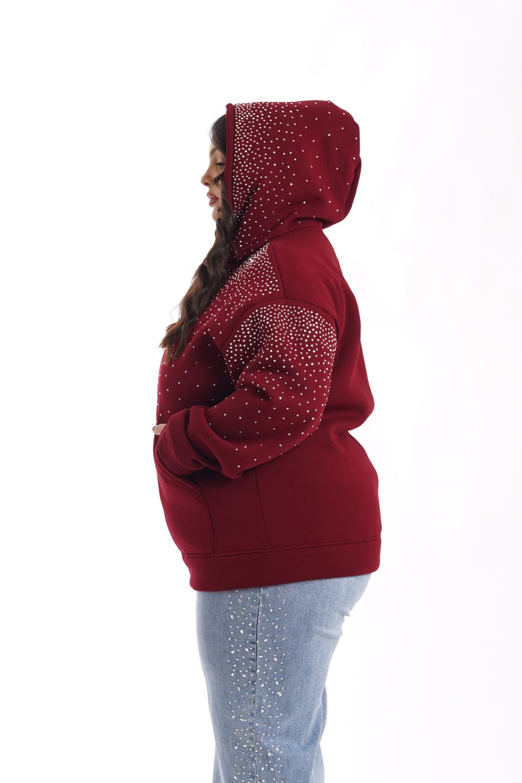 Maxi felpa Monte Carlo bordeaux