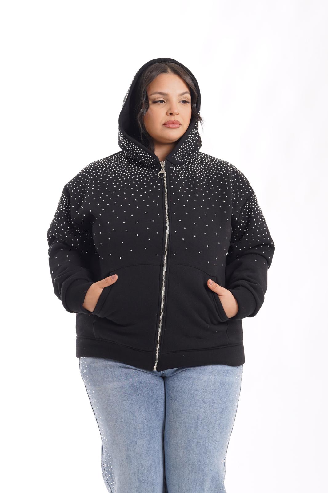 Maxi felpa Monte Carlo nera