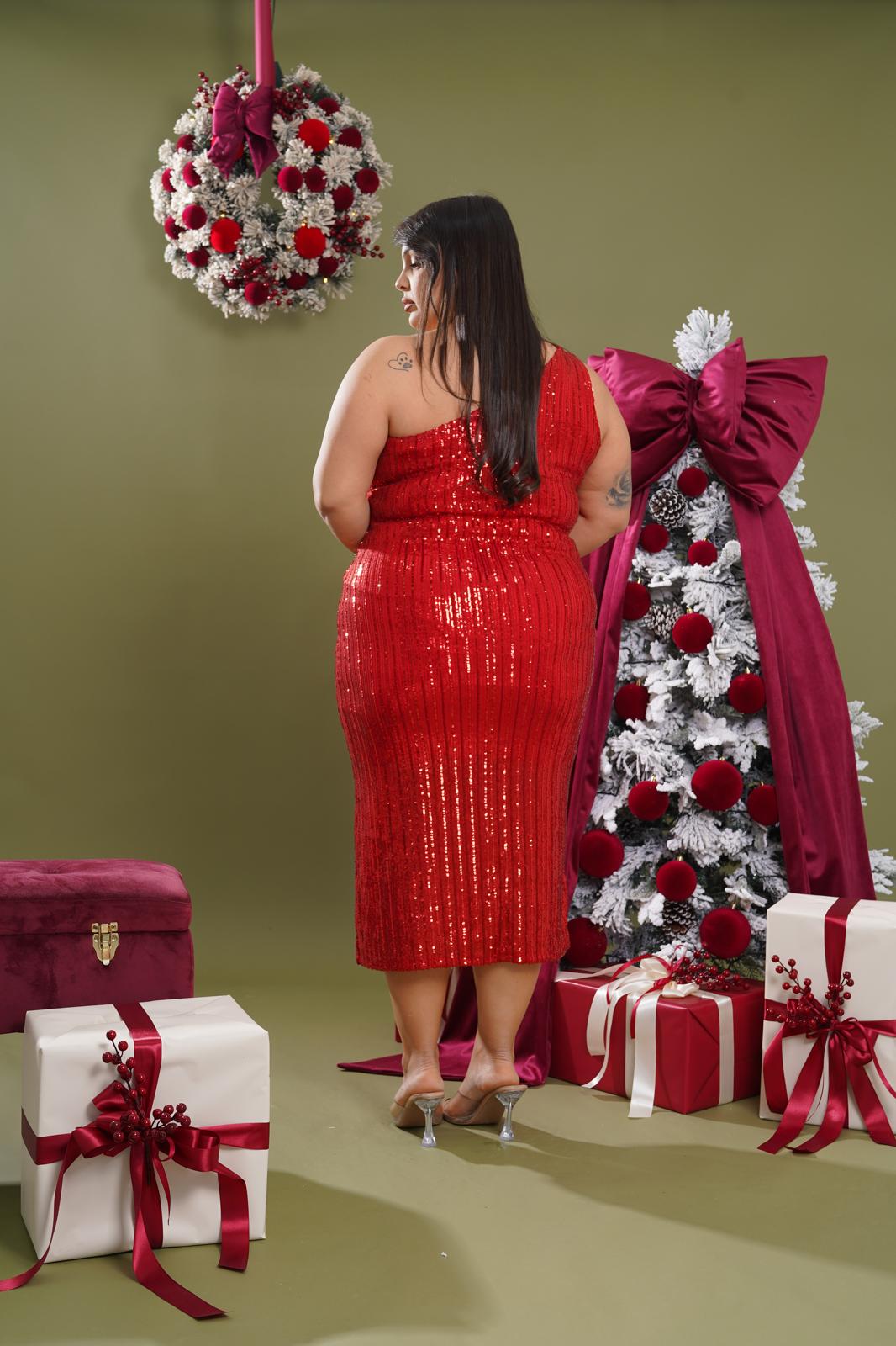 Dress Gioia Monospalla rosso