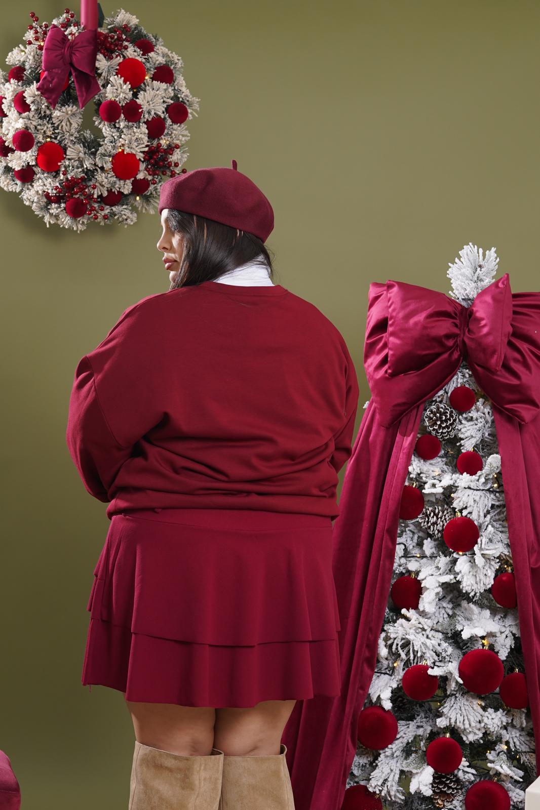 Felpa "Anche secondo me ho ragione io" bordeaux