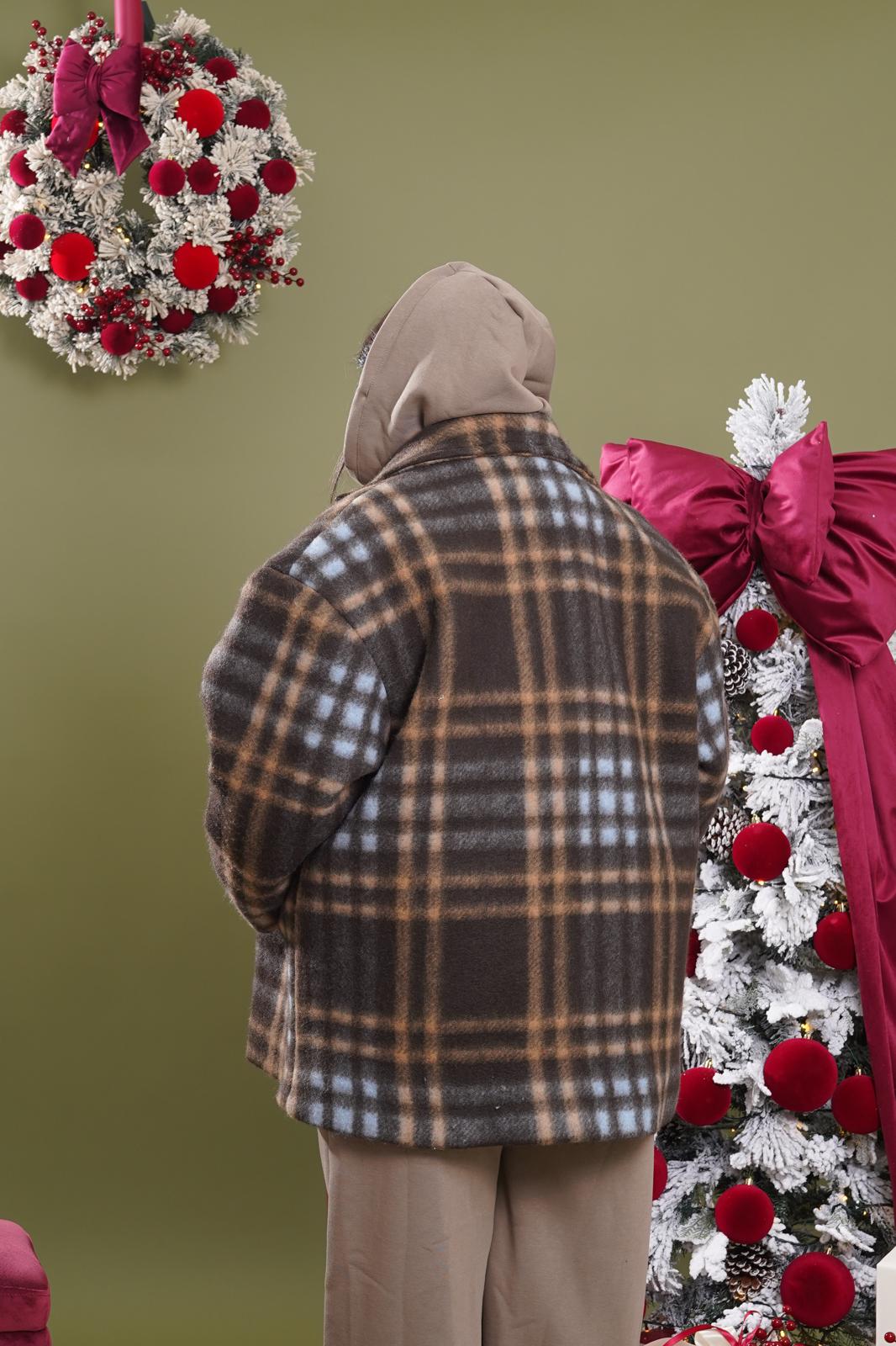 Capotto Scozia a quadri marrone