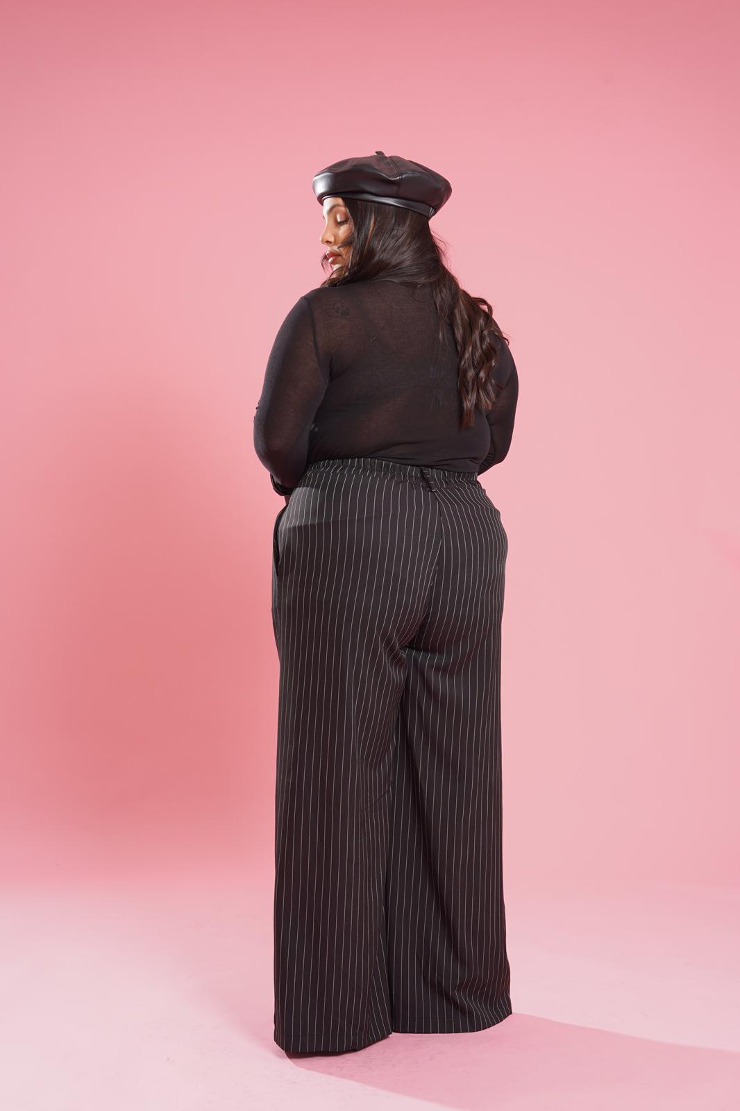 Pantalone Gessato "Place Des Vosges" Nero